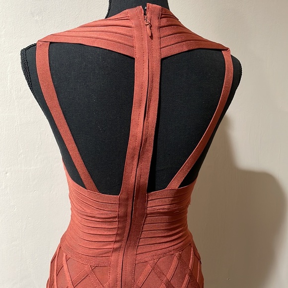 House of CB burnt orange Bodycon dress NWOT - Picture 2 of 5